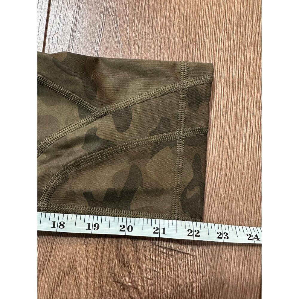 Lululemon Run INSPIRE CROP II Savasana Green Camo LUXTREME Crop Leggings 4 - Picture 4 of 7